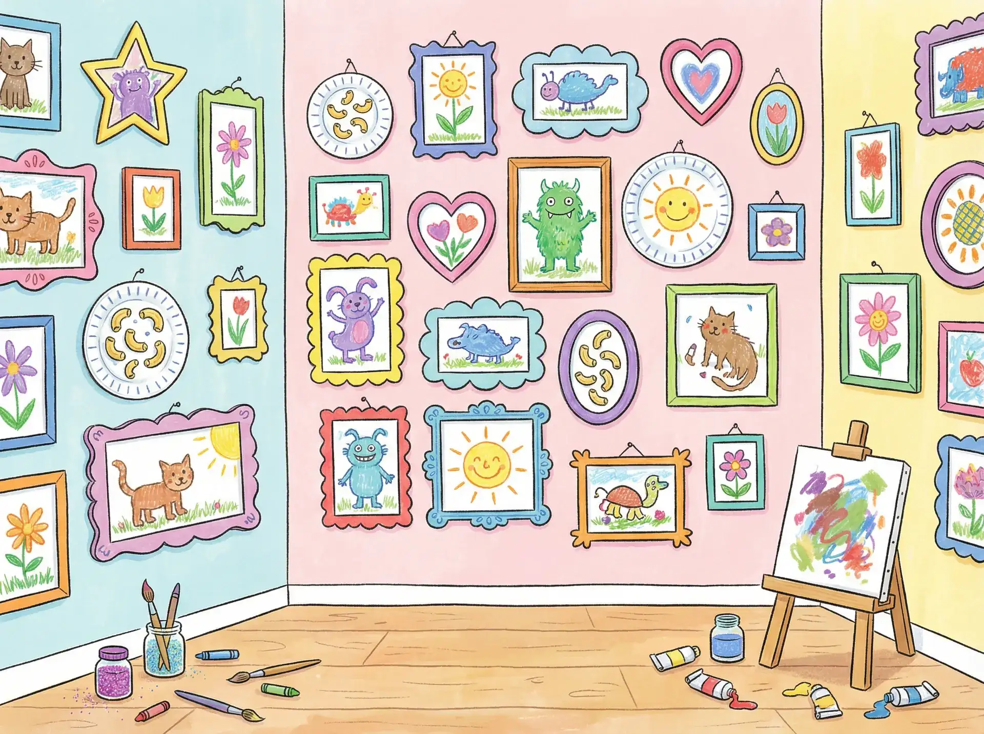 小朋友的彩色画作 - 暗网91网站 创意展示